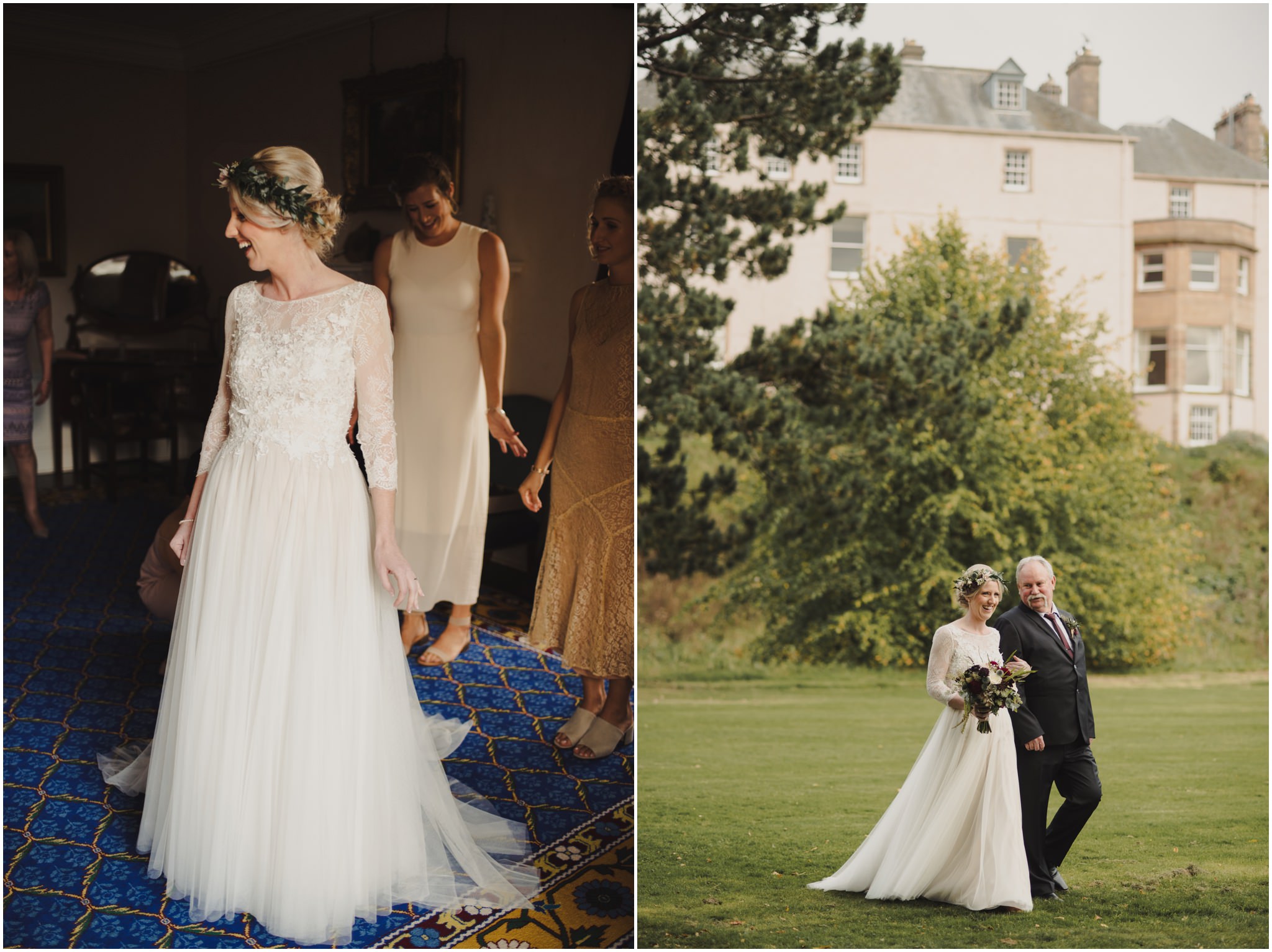 Autumn wedding at Colstoun House