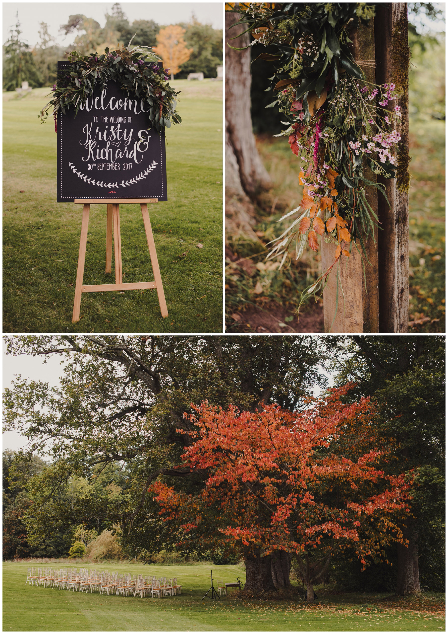 Autumn flower arch from snapdragon