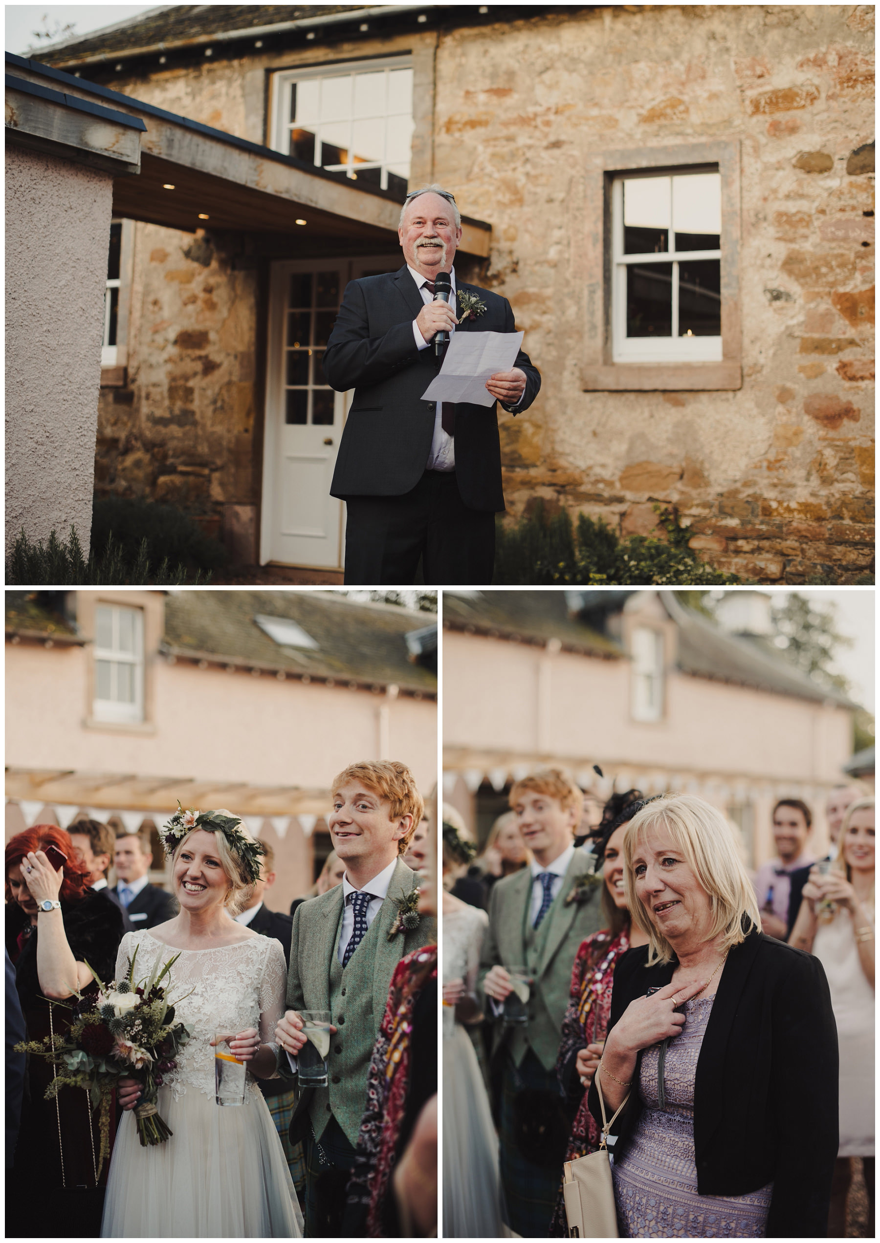 bride's father giving a speech