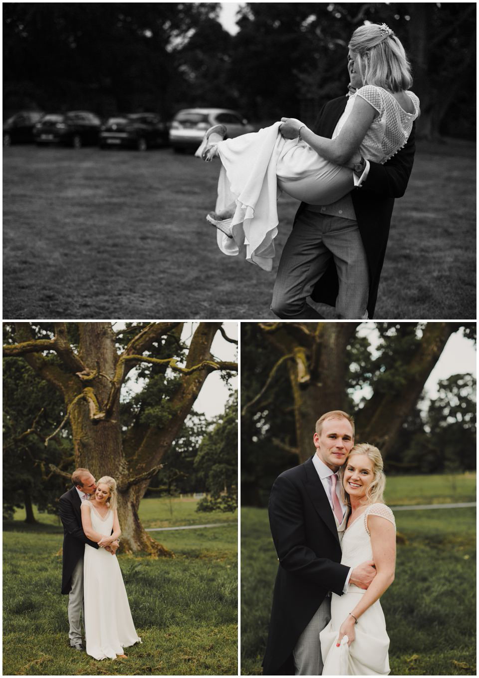 bride and groom photos on a rainy day