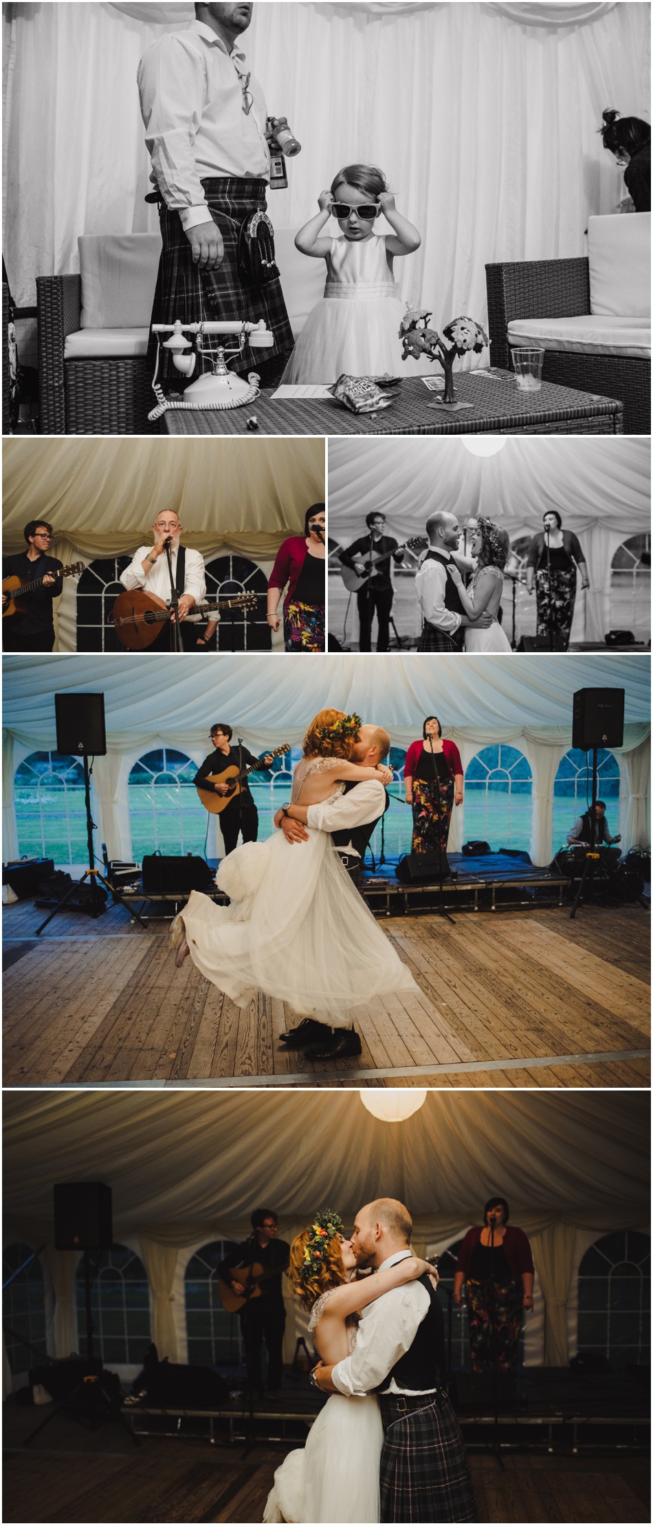 grooms father singing at a wedding