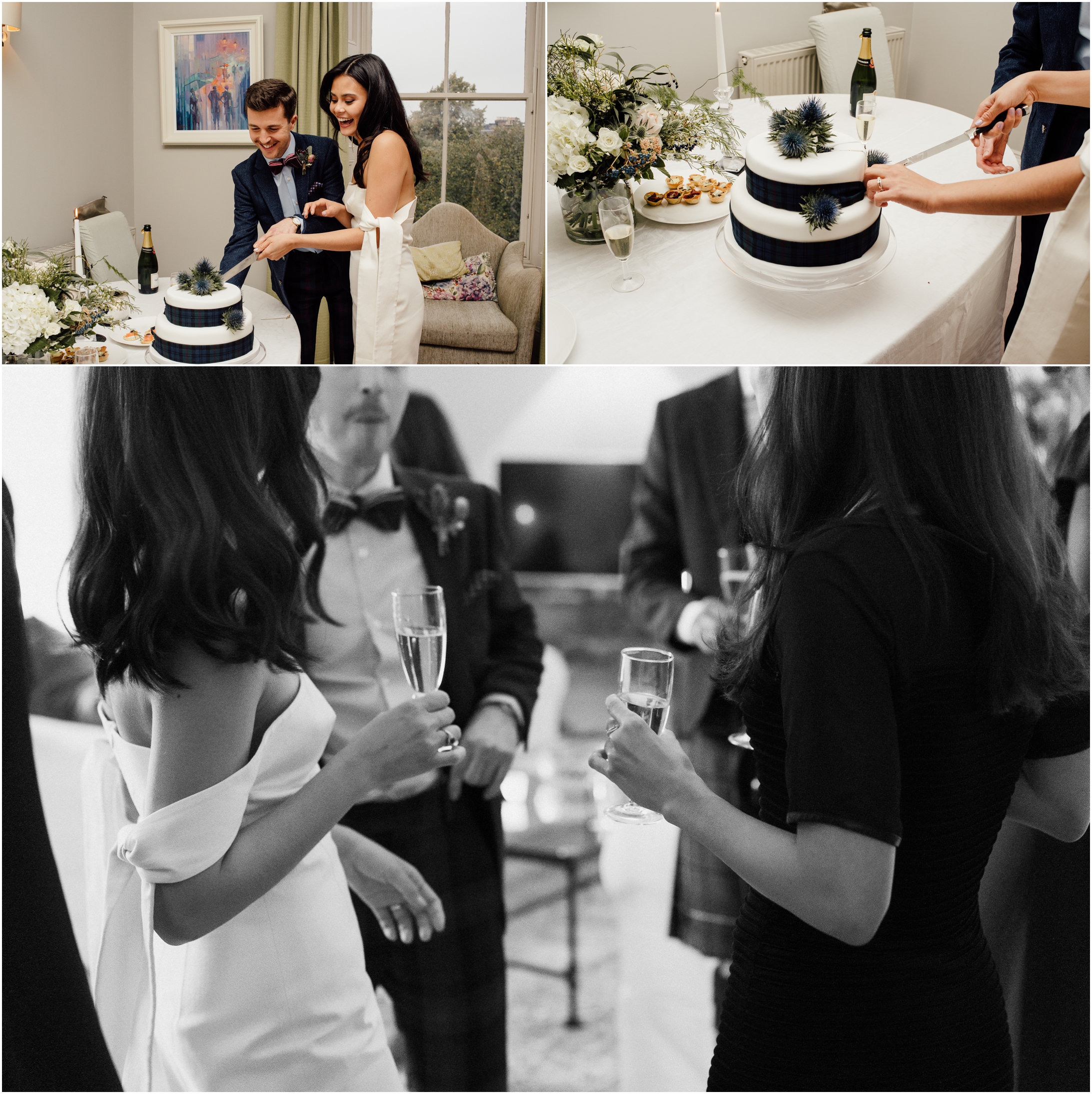 cutting the cake