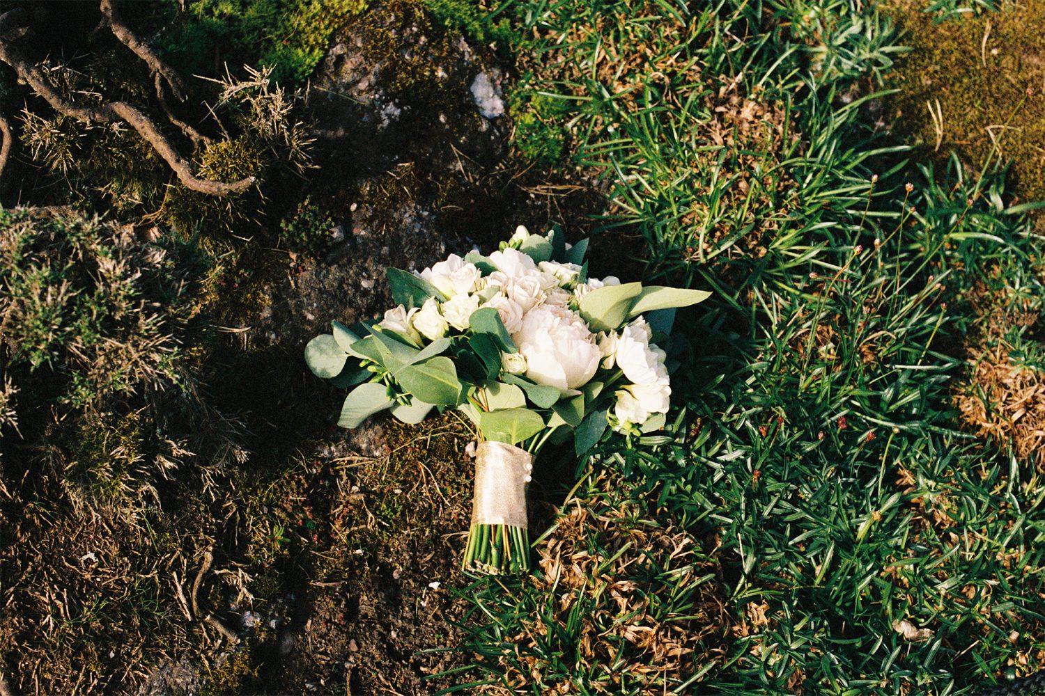 Wedding bouquet photo taken with 35mm film.