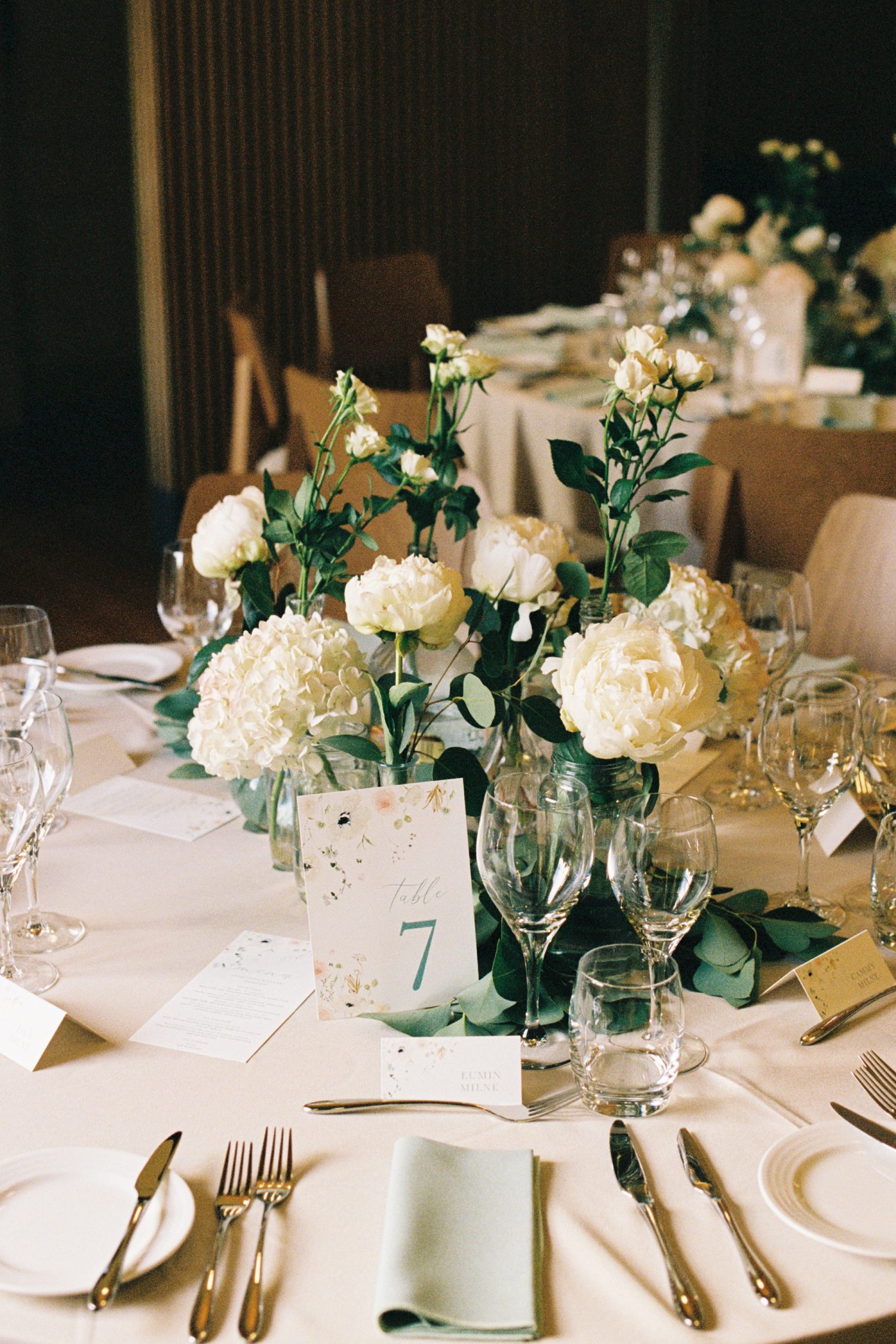 Wedding decor photo taken with 35mm film camera.