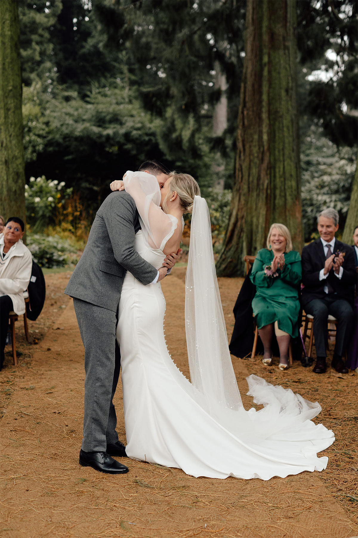 Wedding ceremony at the John Muir Grove in Edinburgh.